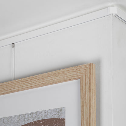 STAS minirail bildeoppheng system + monteringssett, tynn galleriskinne for elegant oppheng.