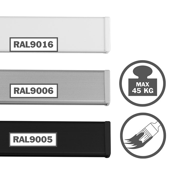 STAS multirail bildeoppheng system med belysning inkludert alle nødvendige deler for enkel montering.