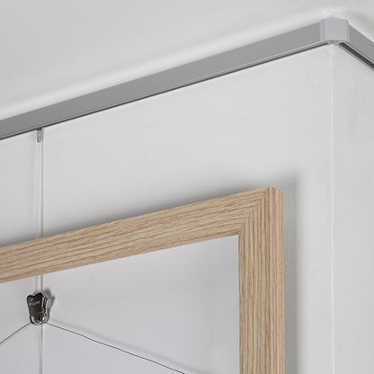 STAS minirail (150 cm) + monteringssett, bildeoppheng system med minimalistisk design som nesten er usynlig.