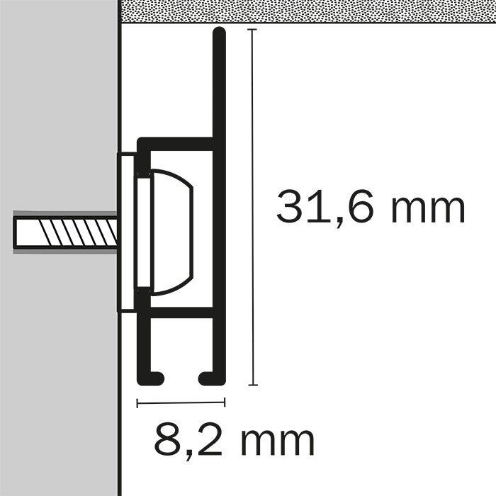 STAS cliprail max bildeskinne (150 cm) tilpasser seg moderne interiør.