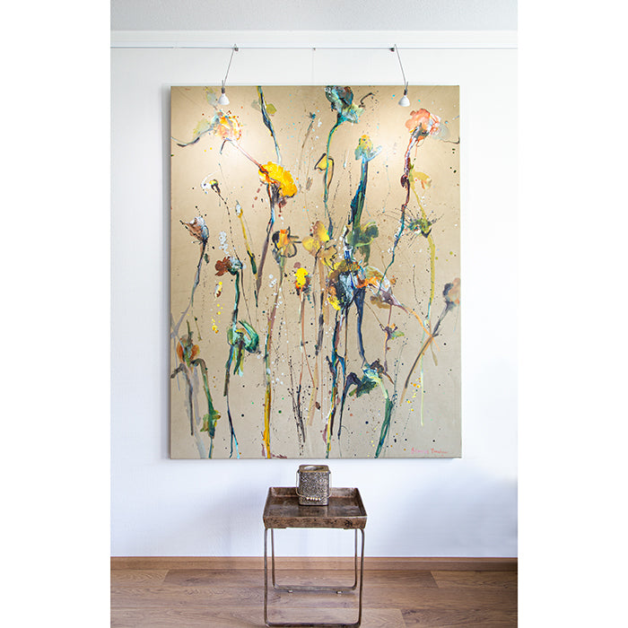 STAS multirail hvit (150 cm) + monteringssett, perfekt tilpasset for bildelister og kunstnerisk belysning.