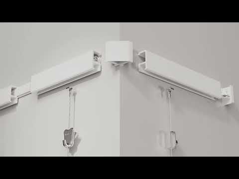 STAS minirail (150 cm) + monteringssett, innovativ bildeskinne som leverer moderne bildeoppheng.