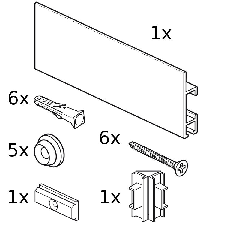 STAS cliprail max (150 cm) + monteringssett