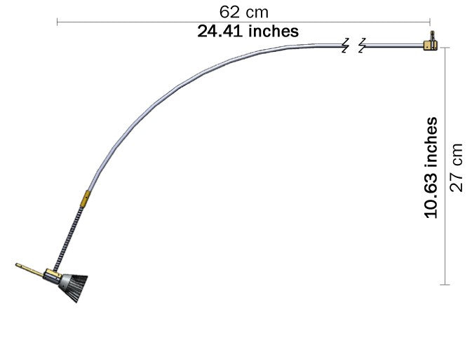STAS armatur signo 70 cm + powerled 3,5 watt justerbar belysning for store bilder og veggdekor.